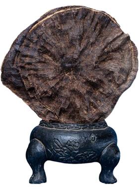 天然海南尖峰岭沉香原木料摆件淡雅清新甜味黑油安神家用室内收藏