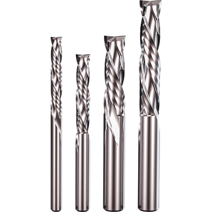 威特钨钢双刃复合刃铣刀木工铣刀密度板实木切割数控雕刻机刀具