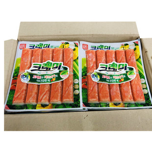 整箱包邮韩国进口蟹肉棒 韩星鲜蟹足棒180g 特莱米蟹棒