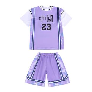 女生篮球服女童学生班服比赛队服定制儿童运动套装男童足球衣印字