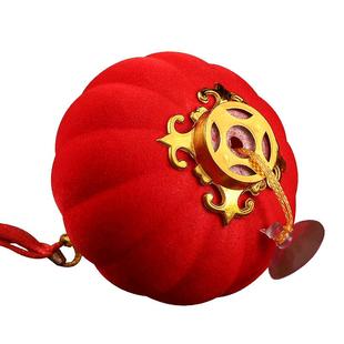 植绒小红灯笼挂饰树上挂件2026装饰布置新年马年过年春节新款户外