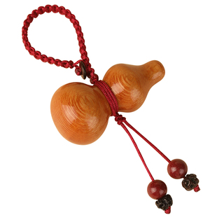 普陀山天然桃木葫芦吊坠挂件女朱砂护身符挂饰平安汽车钥匙扣男士