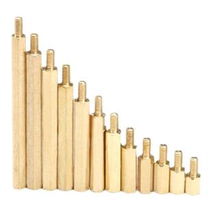 六角M3铜柱单头铜螺柱隔离柱电路板接线铜支柱螺丝双通六角铜柱M3
