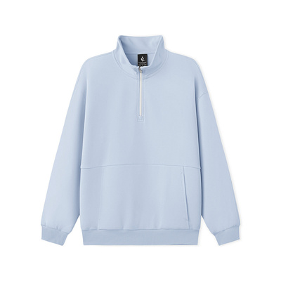 斯凯奇时尚女立领卫衣半拉链套头外套大码女装宽松 L325W031/01DS