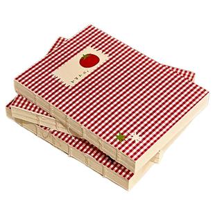 简约番茄格纹笔记本ins风加厚空白可爱少女心学生日记事手帐本子韩系简约风学生专用记事本高颜值手账日记本