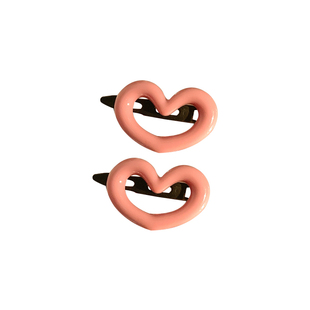 超cute粉色爱心少女心发夹甜美刘海侧边夹子简约边夹发卡小号发饰