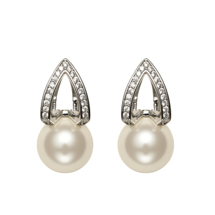 深海母贝珍珠耳钉高级感时尚百搭新年耳坠女S925银防过敏耳环耳扣