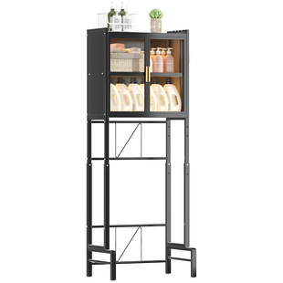 洗衣机上方置物架滚筒波轮家用卫生间储物柜可调节阳台浴室收纳架