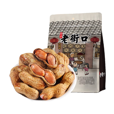 老街口焦糖味花生舔壳花生炒货