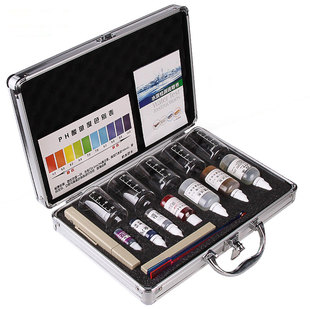 净水机水质检测工具箱ph试剂余氯矿物质铝合金手提箱示范工具套装
