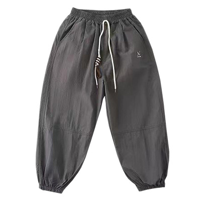 男童防蚊裤夏薄款裤子2026新款宽松儿童束脚裤中大童速干休闲长裤