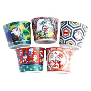 日本进口哆啦A梦机器猫联名九谷青郊系列礼物茶杯日式九谷烧杯子