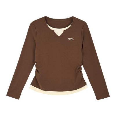 圆领长袖t恤女打底衫内搭可外穿