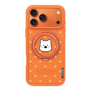 ANYING × 星空小狗适用苹果17promax手机壳iPhone17pro新款带支架ip17全包女Fo5磁吸支点简约高级感保护套