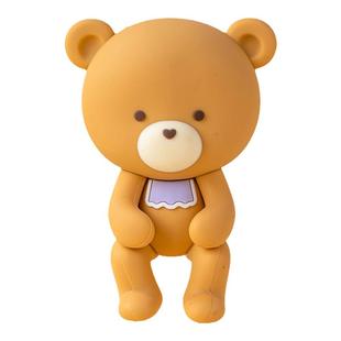 马卡龙色软胶火车木马小熊叭叭坐长颈鹿小兔儿童生日蛋糕装饰摆件