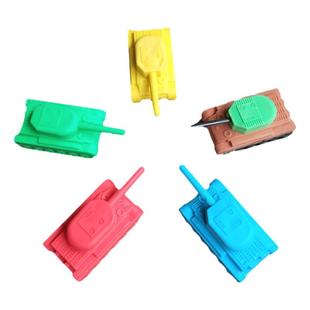 新军事坦克橡皮无毒儿童男孩拼装玩具坦克车模型橡皮擦小学生专用