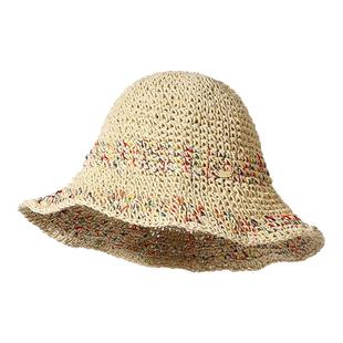 CACUSS帽子女款2026新款草帽春夏户外遮阳帽休闲渔夫帽沙滩太阳帽