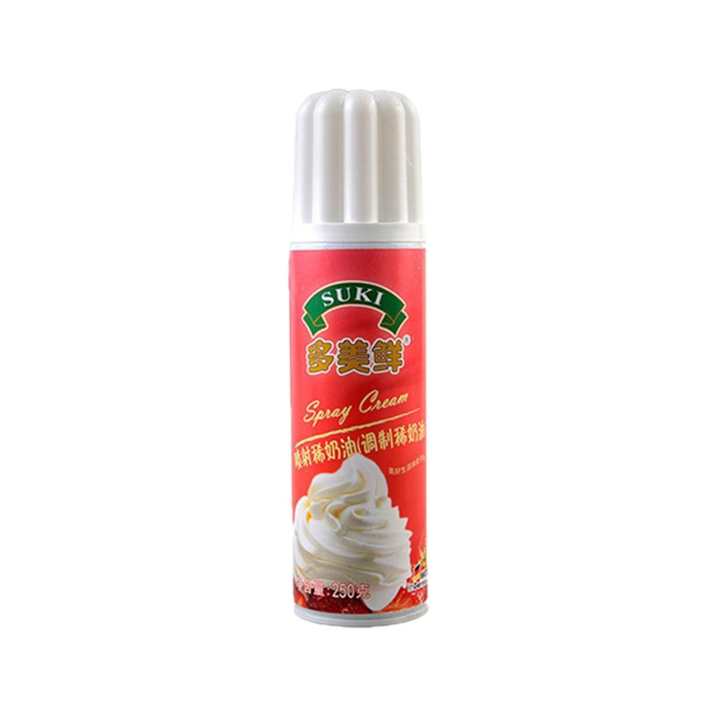 多美鲜喷射奶油免打发进口动物性蛋糕裱花淡即食奶油奶茶雪顶咖啡