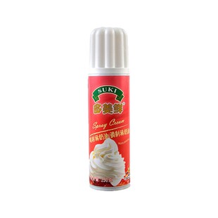 多美鲜喷射奶油免打发进口动物性蛋糕裱花淡即食奶油奶茶雪顶咖啡