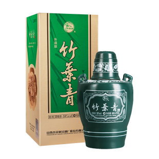 【假一赔十】山西杏花村汾酒 38度竹叶青酒坛竹475mL*1瓶 露酒