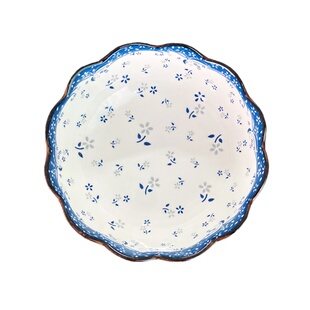 轻奢青花瓷碗碟套装家用乔迁餐具过年高颜值碗盘组合陶瓷饭碗菜盘