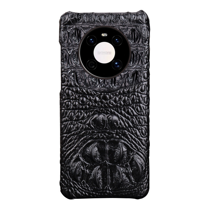 月梵希适用华为Mote40鳄鱼头骨纹华为Mote40pro商务至臻3D鳄鱼Mote40pro+真皮Mote40保时捷设计半包手机壳