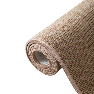 日式原木风地毯仿剑麻素色茶室客厅茶几毯猫爪垫阳台书房禅房地垫