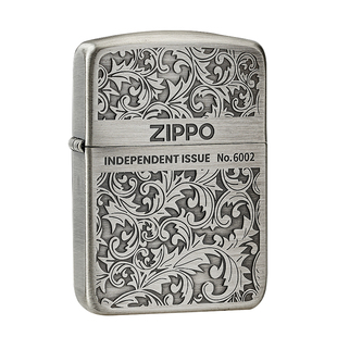 Zippo正版煤油打火机1941复刻唐草雕花古银双面雕刻限量送礼男士
