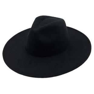 EVERDANA无性别潮流百搭英伦大檐帽子潮毛呢礼帽四季款男女情侣