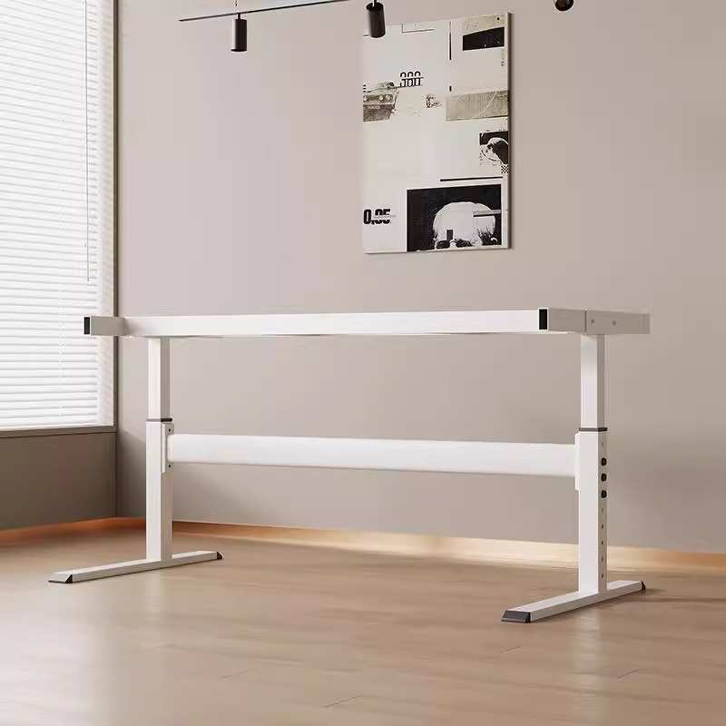 升降桌腿支架不锈钢双横梁铁艺电脑桌学习办公茶几电竞桌支架脚架
