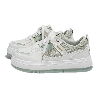 环球小香风抹茶绿百搭轻便小白鞋