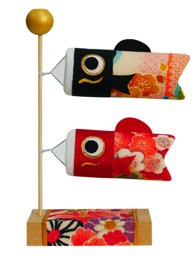 龙虎堂布艺鲤鱼旗摆件