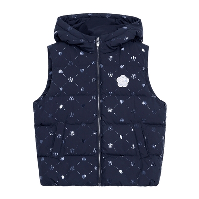 POLOWALK女童羽绒连帽马甲