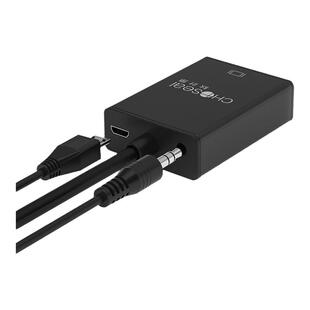 秋叶原 VGA公转HDMI母转换器带音频笔记本电脑连电视投影仪转接头