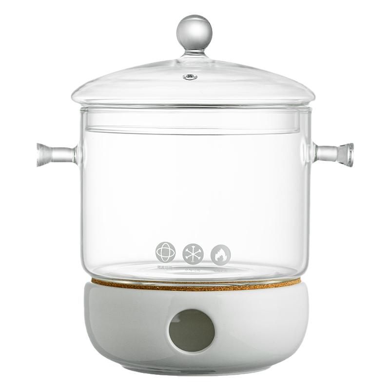 热红酒杯套装围炉煮茶壶耐高温炖锅煮红酒器皿明火电陶炉玻璃煮锅