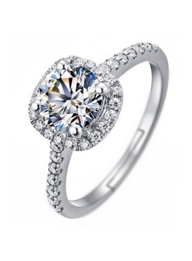 情侣仿真锆石戒指活口可调节大小