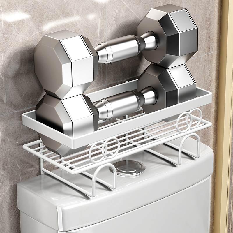 马桶置物架卫生间浴室免打孔架壁挂铁架整理收纳艺杂物洗手间厕所