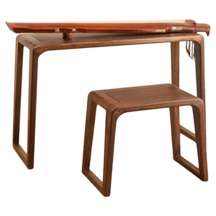 实木古琴专用桌凳老榆木古筝仿古书法桌子现代简约新中式共鸣琴桌