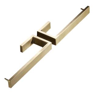 不锈钢毛巾环轻奢拉丝金色壁挂式擦手巾挂架卫生间晾毛巾杆免打孔