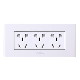 公牛九孔118型电源墙壁开关插座面板十五孔眼三插16A暗装三位组合