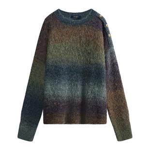 【折扣季】COCOBELLA轻法风渐变混色毛衣女秋软糯针织衫MZ7098-2