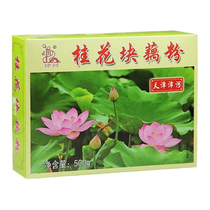 津河桂花块藕粉500g