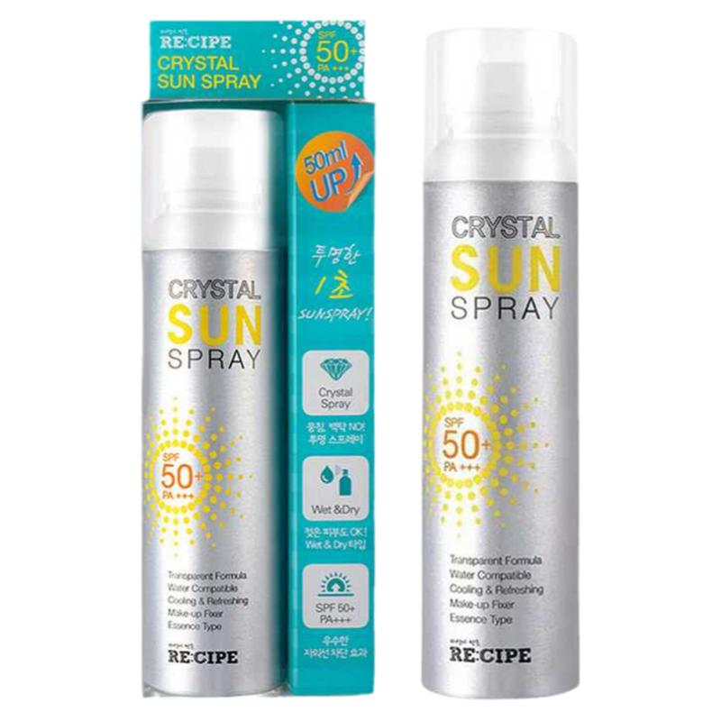 正品韩国RE CIPE SPF50 水晶保湿喷雾150ml高尔夫户外防晒霜 新款