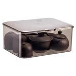 茶具收纳盒带盖防尘透明茶几桌面茶叶茶杯整理存放功夫茶壶置物架