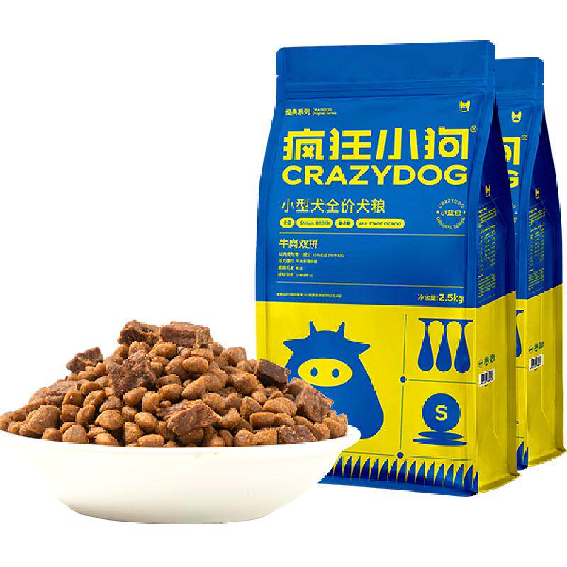 疯狂小狗肉粒双拼狗粮幼成犬通用5kg