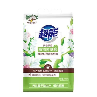 超能天然皂粉炫彩680g6袋肥皂粉