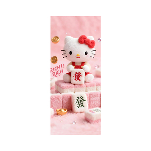 创意Kitty猫磁吸电梯门贴纸高级感遮丑卡通可爱装饰木门翻新改造