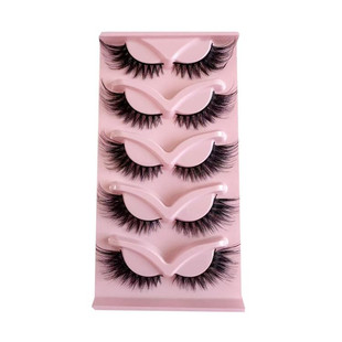 亚裔混血感假睫毛整条野生狐系斜飞毛绒欧美自然浓密清冷眼睫毛