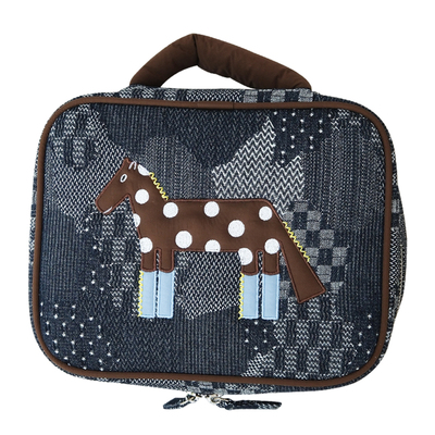 梵花不语小马牛仔软手提化妆包