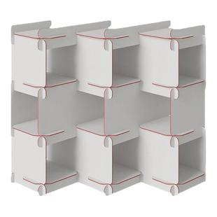 陈象组立纸柜多层置物架展示陈列架落地可折叠货架简易书架瓦楞纸